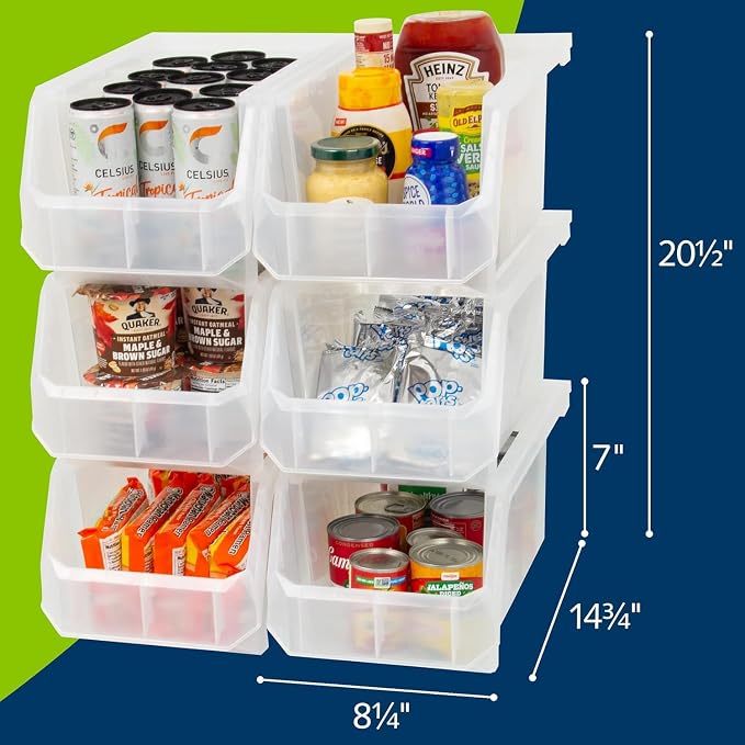 Plastic Containers for Organizing and Storage Bins for Closet, Garage or Pantry - Image 3