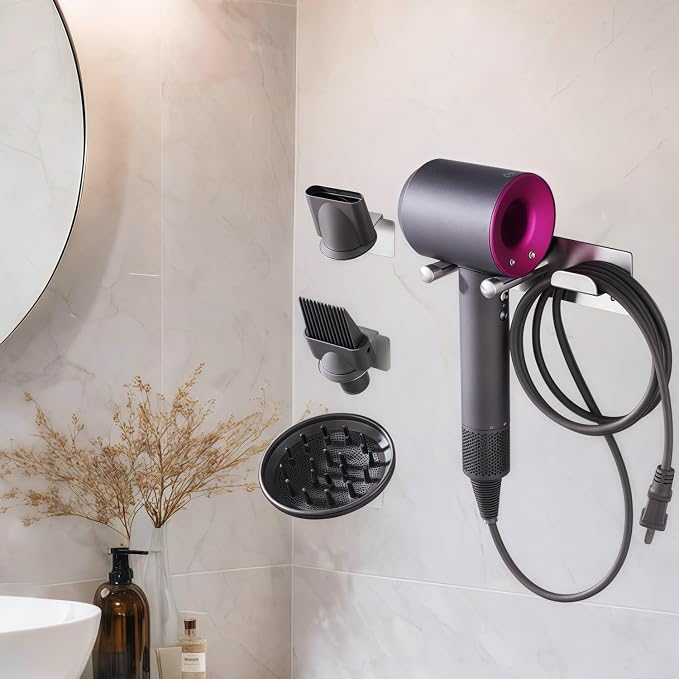 Dyson Hair Dryer Holder, Hair Dryer Wall Mount Organizer - Image 7
