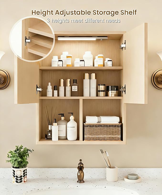HAIOOU Fluted Bathroom Wall Cabinet - Image 5