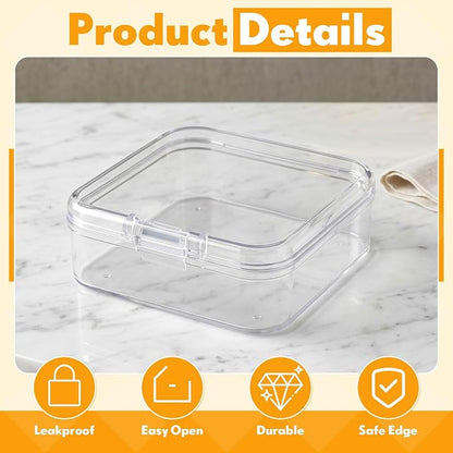 Jetec 6 Pieces Mini Plastic Clear Beads Storage Containers Box - Image 3