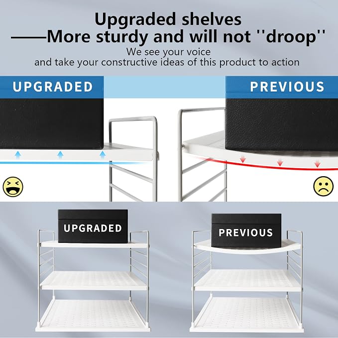 Upgraded Cabinet Organizers and Storage -Divided Compartment Holder - Image 5