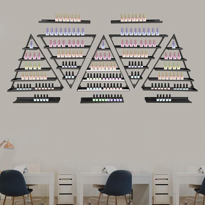 10PCS Black Triangular Nail Polish Racks, 5 Tiers Wall-Mounted Cosmetic Display - Image 4