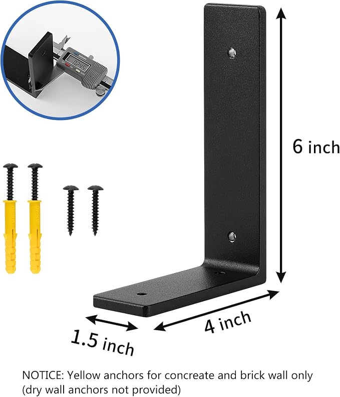 6"x 4"Shelf Brackets, L Shelf Brackets, die-cast Formation, Vertical Angle - Image 2
