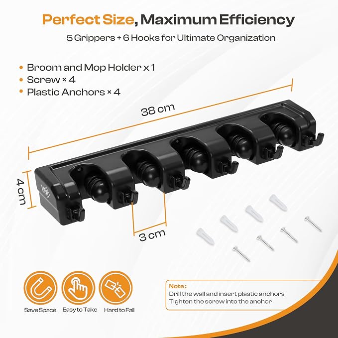 Heavy Duty ABS Plastic Broom Holder - Image 5