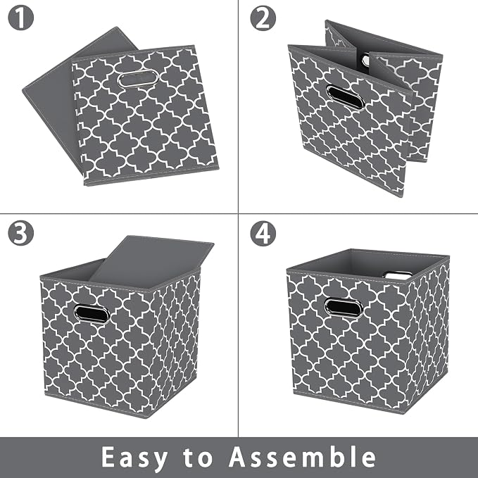 Fabric storage bins Cubes, Fabric Cube Organizer - Image 6