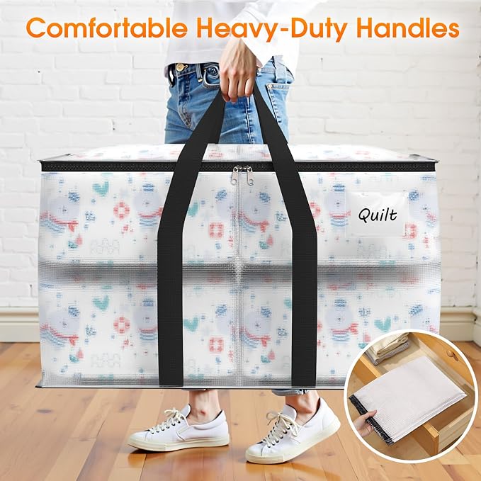 Fab totes Moving Bags Extra Heavy Duty Oversized Clear Storage Bags - Image 4