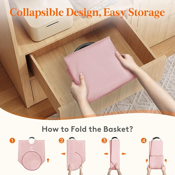 Lifewit 100L 2-Pack Large Laundry Basket, Collapsible Laundry Hamper - Image 8