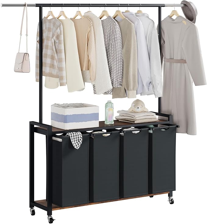 GarveeHome Rolling Laundry Cart - Image 3