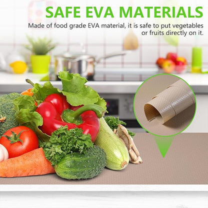 Beige Shelf Liners for Kitchen Cabinets Non Adhesive Drawer Liner for Bathroom - Image 3