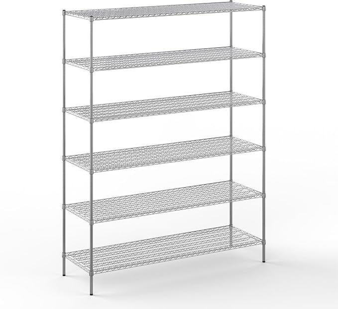 24" Deep x 72" Wide x 96" Height Wire Shelving Kit | 6-Tier | NSF Commercial by Regal+Altair
