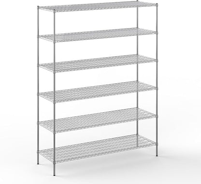 24" Deep x 72" Wide x 96" Height Wire Shelving Kit | 6-Tier | NSF Commercial by Regal+Altair