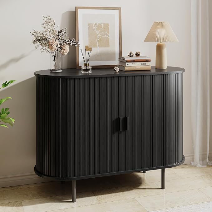 Buffet Sideboard Cabinet with Storage, Modern Accent Coffee Bar Console Table by ComfyCorner
