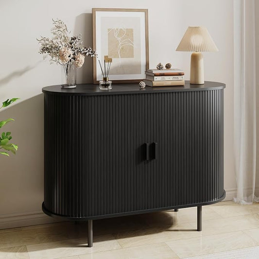 Buffet Sideboard Cabinet with Storage, Modern Accent Coffee Bar Console Table by ComfyCorner