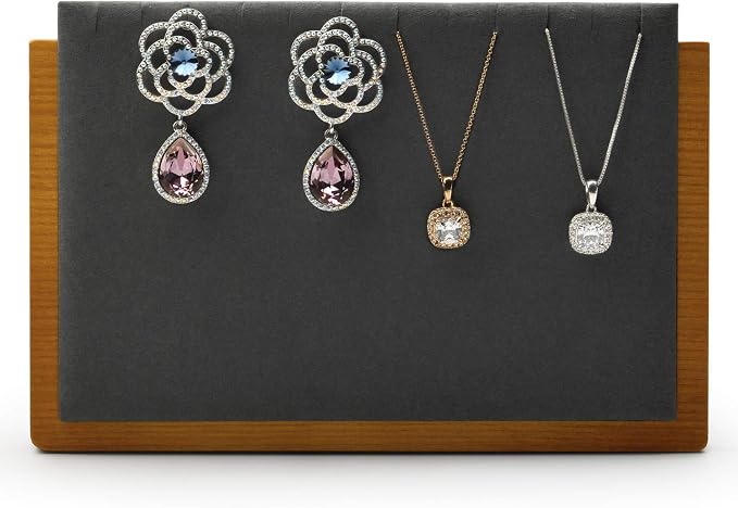 Jewelry Tray Solid Wood Display Stand Necklace Organizer Display Props Tray WSM - Image 2