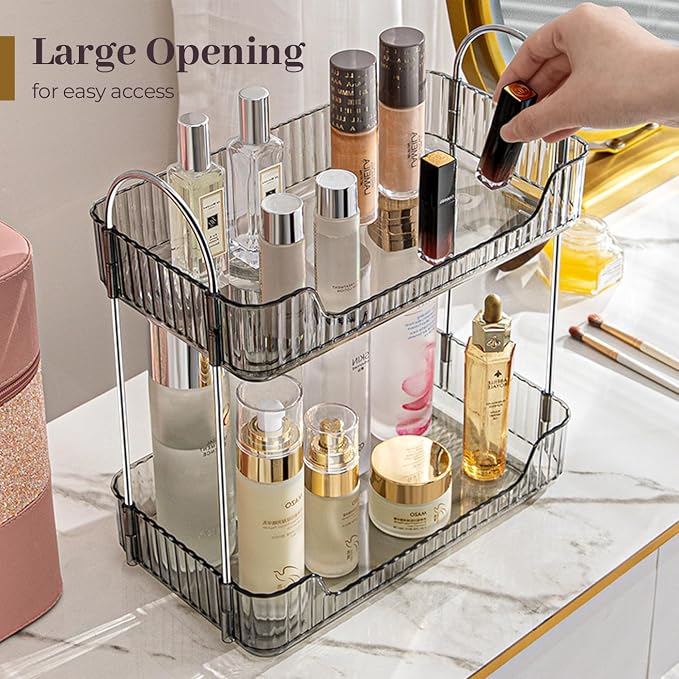 Aveniee Bathroom Counter Organizer Countertop, Makeup Perfume Shelf Storage - Image 2