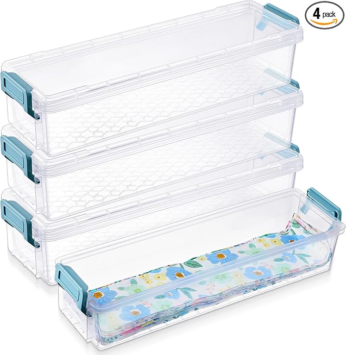 Tioncy 4 Pcs 13 x 4 x 3 in Fabric Strip Case Jelly Cotton Fabric Patchwork Roll by Tioncy