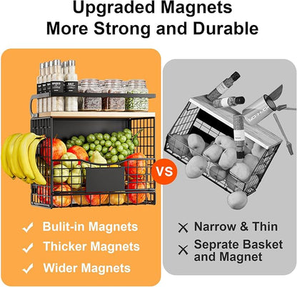 Magnetic Shelf for Fridge, Kitchen Storage Basket for Onion, Fruit and - Image 6