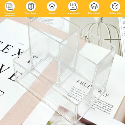 Cerpourt Clear Acrylic Makeup Brush Organizer, Pencil Pen Holder - Image 4