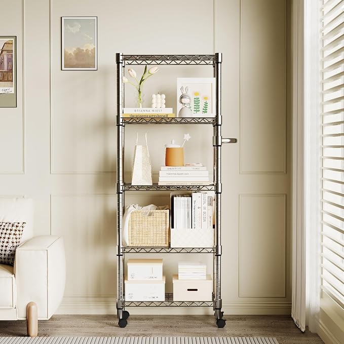 Garvee 5-Tier Storage Shelves Heavy Duty Metal Wire Rack Shelving, 1100 LBS - Image 8