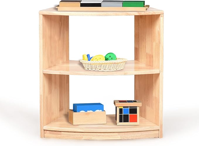 Curved Storage Bookcase Montessori Shelf-Toy, Arts Storage by KRAND