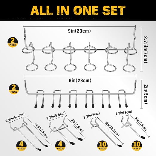 ELEAD 297 Piece Pegboard Hooks Kit, Peg Board Organizer Accessories - Image 4
