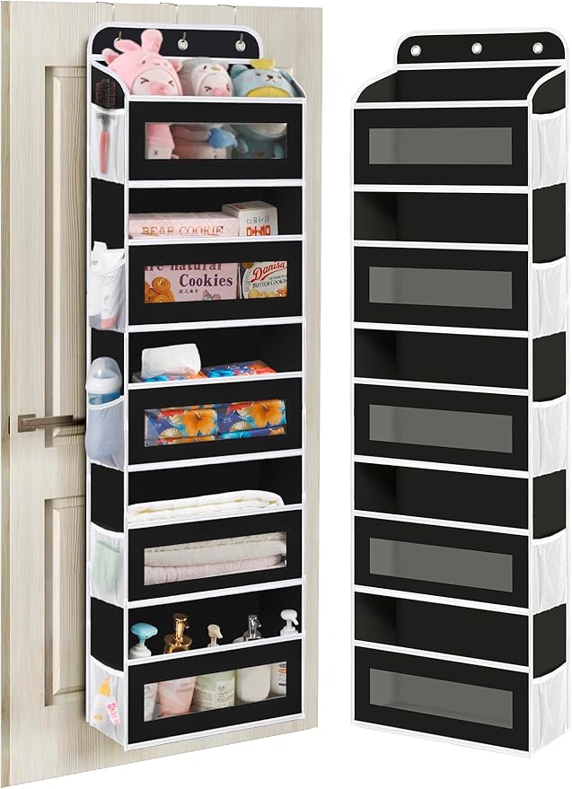 Over The Door Organizer, 5 Shelves Closet Door Hanging Organizer by StrongandOrganizer