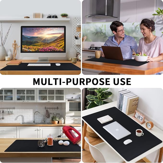 Bloss Leather Desk Pad, Non-Slip Desk Mat, Waterproof Large Mouse Pad, Mouse Mat - Image 5
