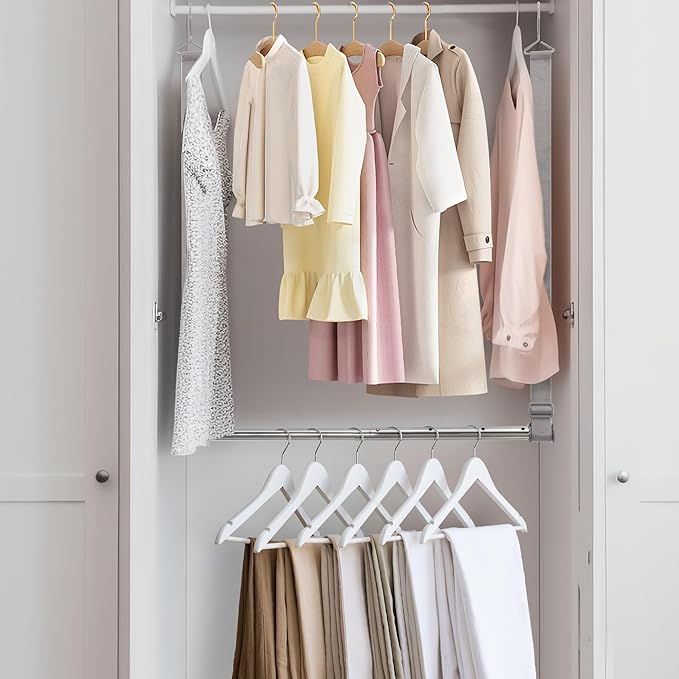 Hanging Closet Rod, 17-28In Width and Up to 32In Height Closet Extender - Image 6