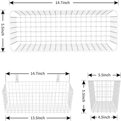 Joben Oligey 3 Set Hanging Wall Wire Baskets, Farmhouse Food Storage Kitchen - Image 3