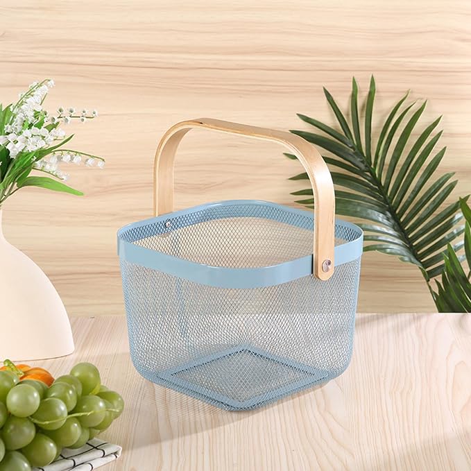 AJIODA Metal Mesh Wire Basket, Small Steel Basket - Image 3