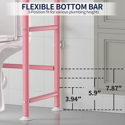 GloTika 3-Tier Over Toilet Storage Rack, Metal Over Toilet Bathroom Organizer - Image 4