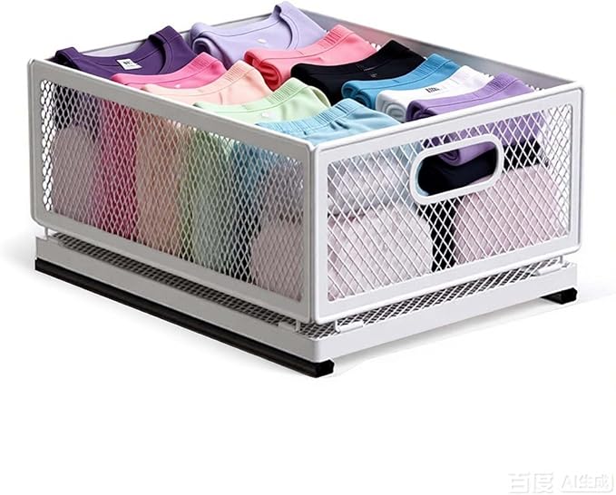 Slide-Out Storage Baskets W9.4"xD11.8"xH6.1" Rustproof Carbon Steel pull out - Image 8