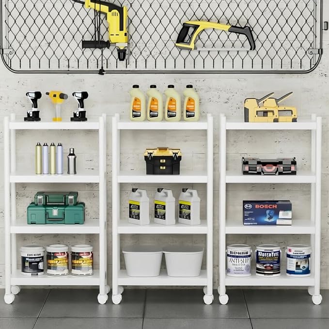 VETALLO 4 Tier White Metal Shelving | - Image 5