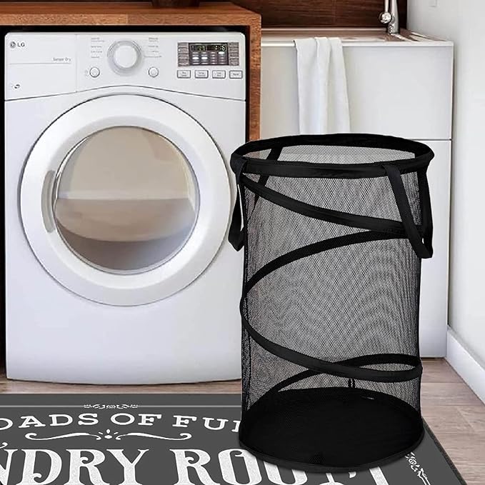 BATTOO Collapsible Laundry Basket Foldable Mesh Pop Up Hamper - Image 6