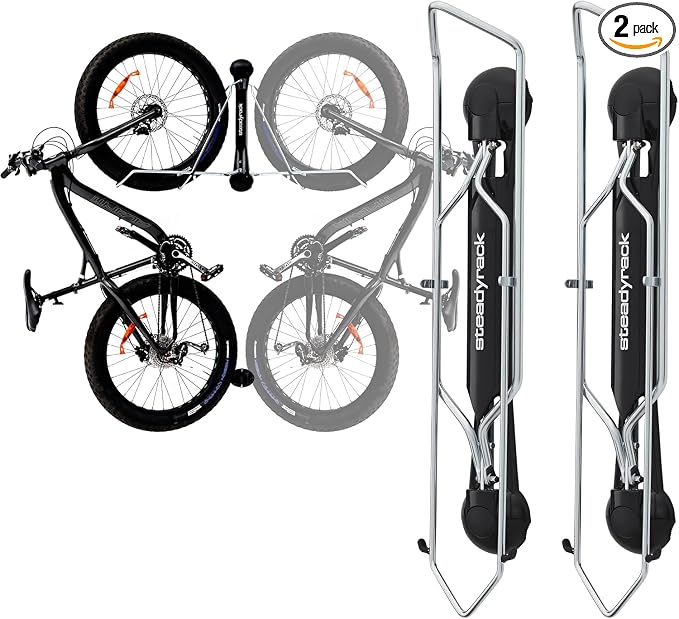 Steadyrack Fat Tire Bike Rack – Vertical Wall Mount Storage by Steadyrack