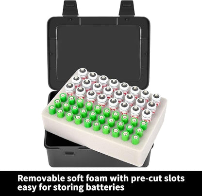 FULLCASE Battery Storage Organizer Holder Holds 54 AA AAA Batteries, Box Cases - Image 5