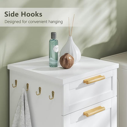 VECELO Tilt Out Laundry Hamper, 1 Drawer and 4 Side Hooks - Image 6