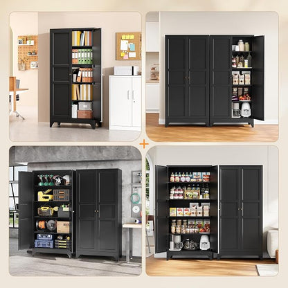 Yizosh Metal Pantry Cabinet, Cupboard - Image 9