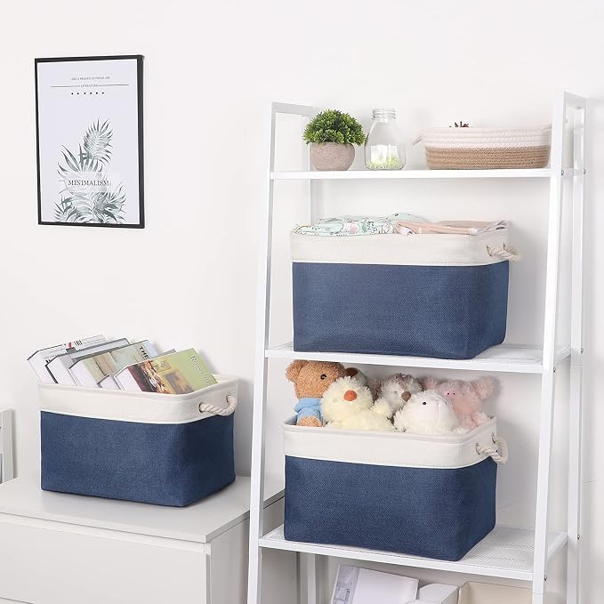 Bidtakay Storage Baskets Collapsible Decorative Storage Bins - Image 3