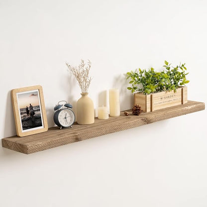 44 Inch Long Solid Wood Floating Shelves by FLYJOE