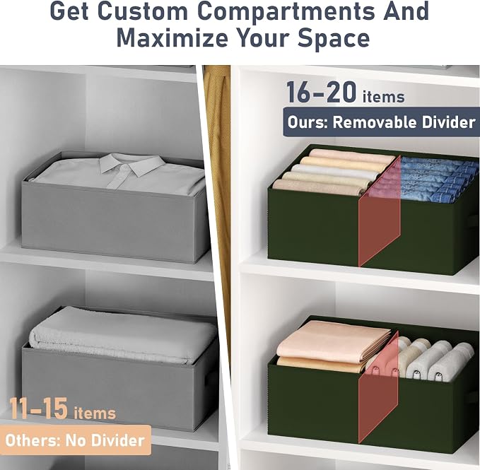 DIMJ Large Closet Shelf Organizer Bins 8 Packs - Image 3