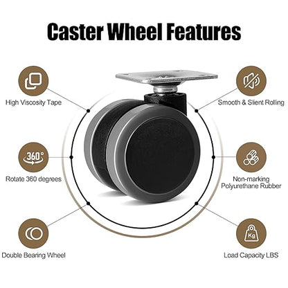 Self Adhesive Caster Wheels Set - Image 2