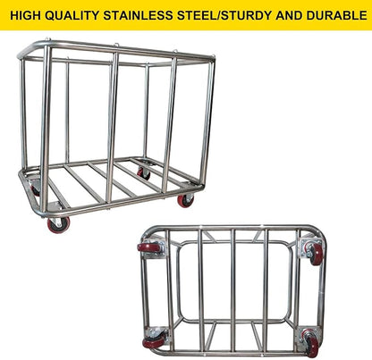 11.35 Bushel Industrial Rolling Laundry Cart, Commercial Laundry Basket - Image 3