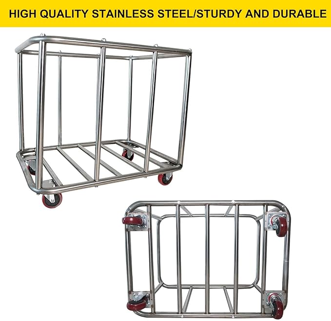 11.35 Bushel Industrial Rolling Laundry Cart, Laundry Basket Bulk Truck - Image 6