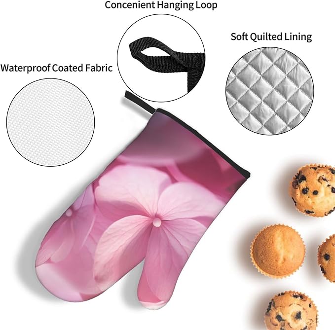 Oven Mitts and Pot Holders Sets of 3 Flower Petals Oven Mitts 3 Pcs Heat - Image 3