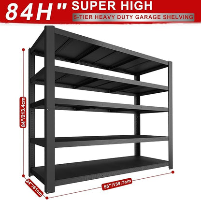 84" H Garage Shelving, Storage Shelves 3050LBS Heavy Duty Storage Shelves - Image 2