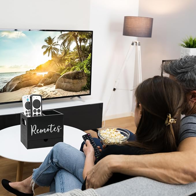 Remote Control Holder, Wooden TV Controller Holder, Desk Organizer - Image 5
