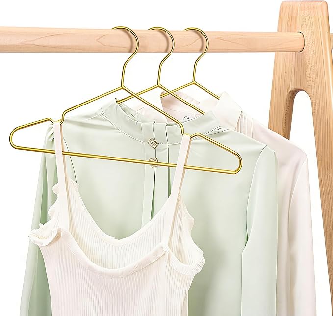 30 Pack Clothes Hangers, METLUCK Stainless Steel Gold Hangers - Image 4