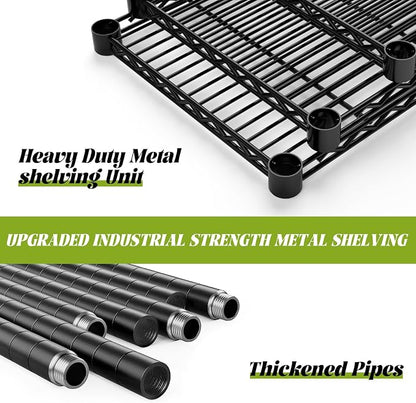 45" W x 20" D x 72" H Heavy Duty Wire Shelving Unit, 5-Tier Utility Storage - Image 5