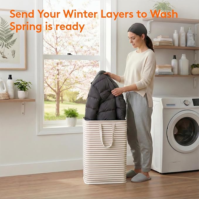 Lifewit 2 Pack Laundry Basket 80L Each, Collapsible Clothes Hamper - Image 2
